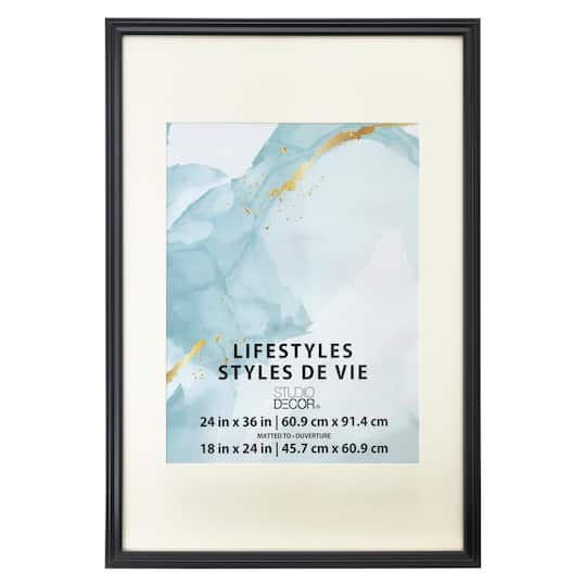 8 Pack: Black 18" x 24" Frame with Mat, Lifestyles™ by Studio Décor®